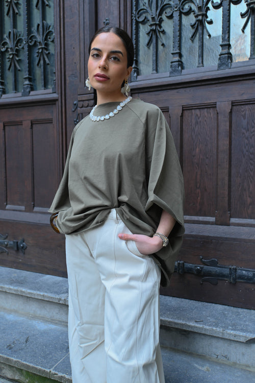 The Clean Layer Tee in Khaki